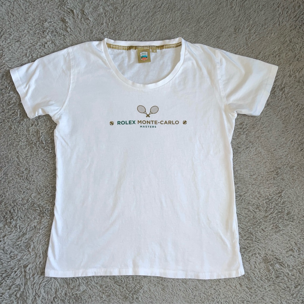 Rolex MonteCarlo Masters Tennis Womens TShirt Medium White 100 Cotton Rolex MonteCarlo Masters Tennis Womens TShirt Medium White 100 Cotton